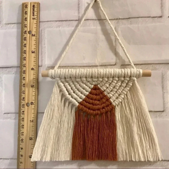 𝅺MACRAME Boho Half Moon‎ Mini Wall Hanging. Handmade - Picture 3 of 3